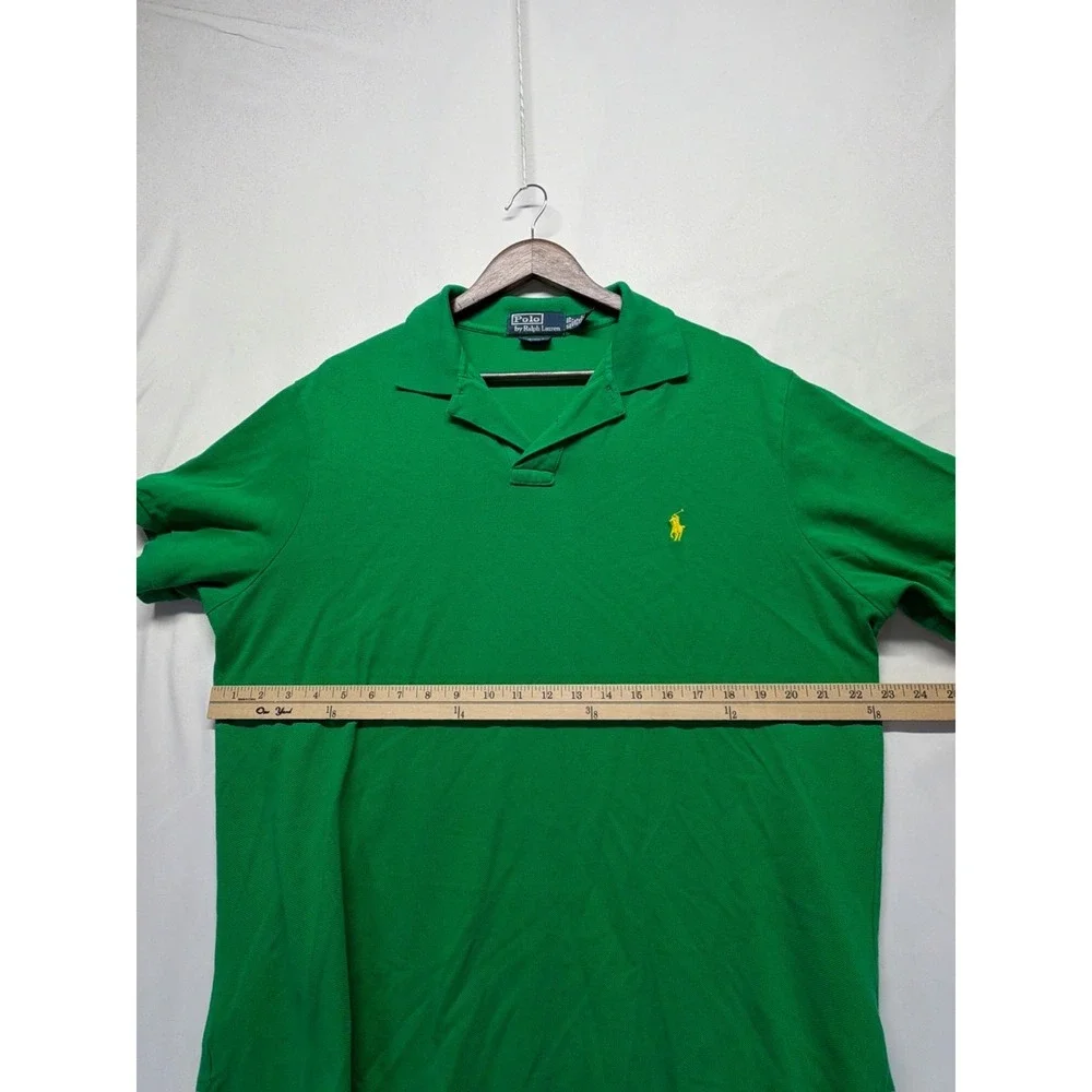 Polo Ralph Lauren Polo Shirt Mens XL Green Custom‎ Fit Cotton Pony Golf Tennis